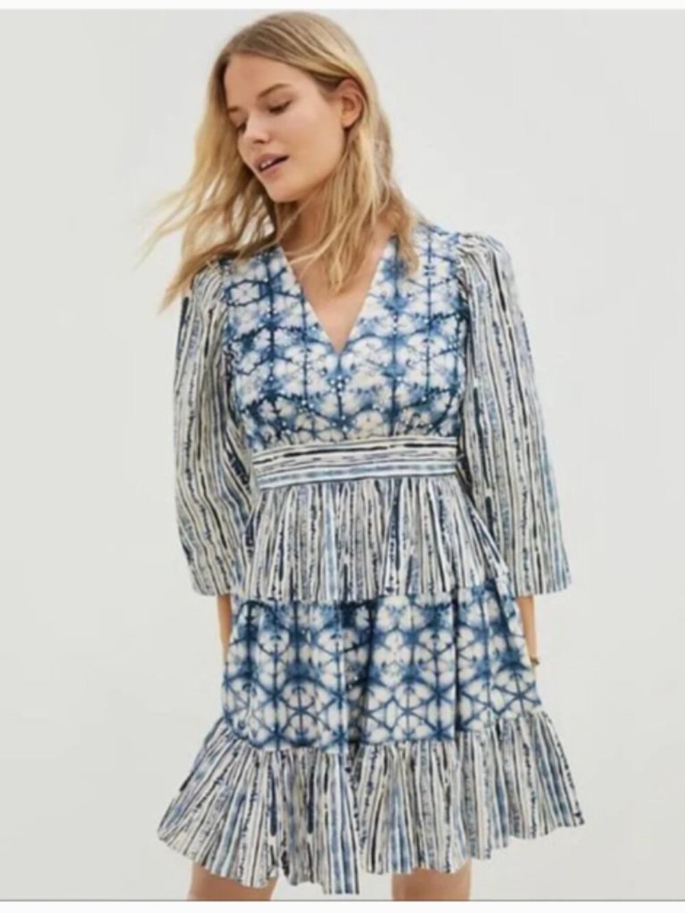 Anthropologie Not So Serious by Pallavi Behati Metallic Mini Dress Size S